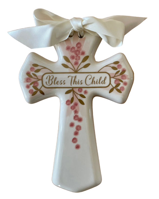 Bless This Child - Pink Floral Design (Pack of 6)